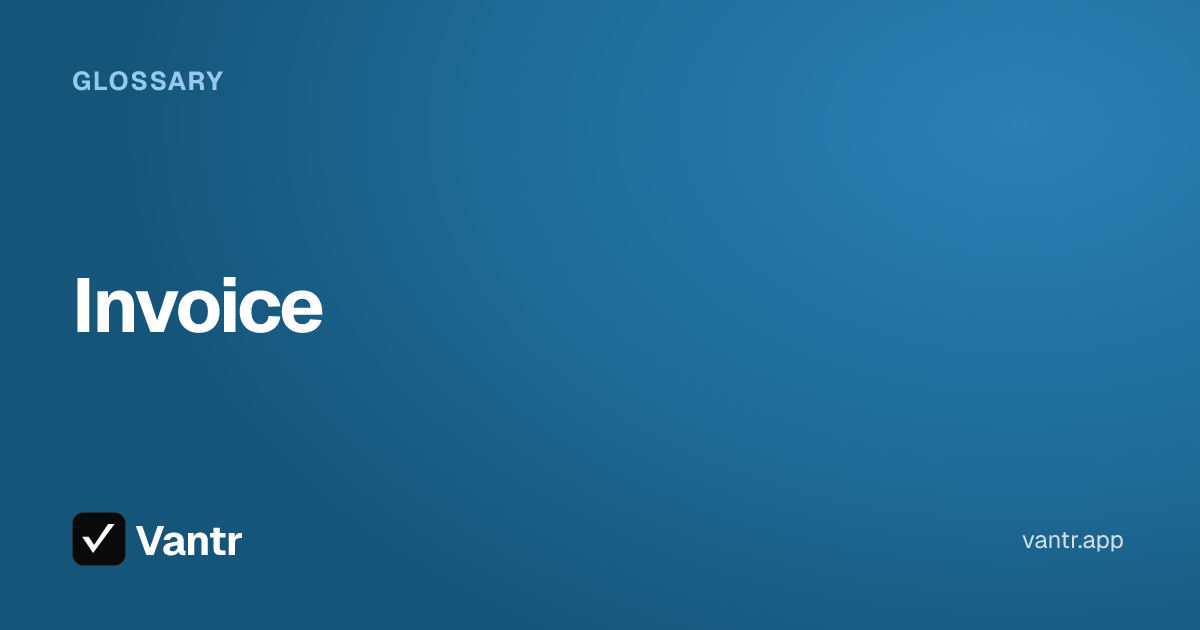 Invoice, a Vantr guide